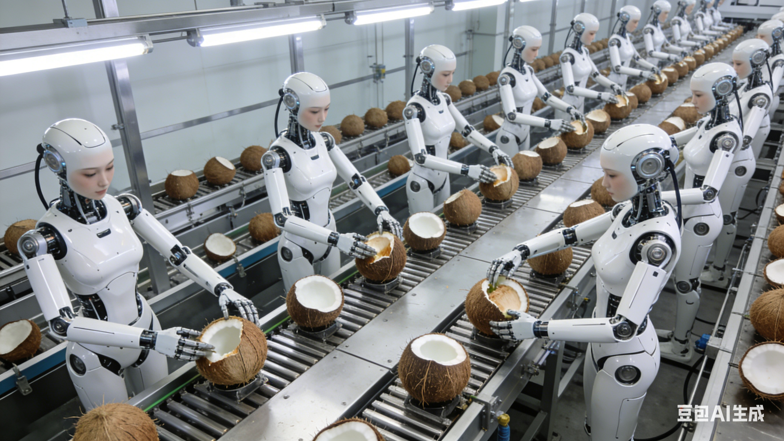 椰树集团招采50名人形机器人用于剥椰壳