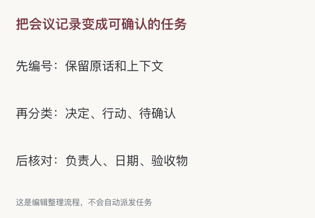 这是编辑整理流程，不会自动派发任务